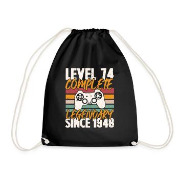Niveau 74 Complet Vintage Anniversaire 74 Ans - Sac de sport léger - noir - Devant