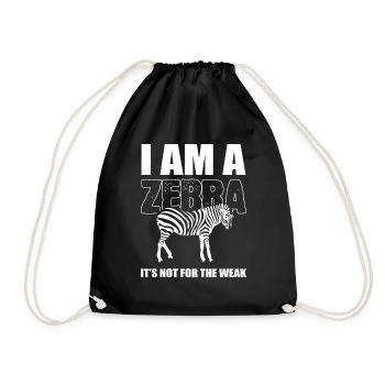 Not for weak Brave person gift - Drawstring Bag - black - Front