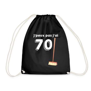 70 ans Anniversaire Homme Femme - Sac de sport léger - noir - Devant