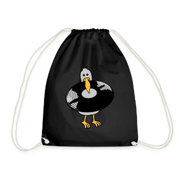 Party Seagull Disque vinyle - Sac de sport léger - noir - Devant