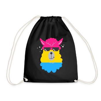 LGBT Rainbow Gay Pride Homo Lesbian Gay - Drawstring Bag - black - Front