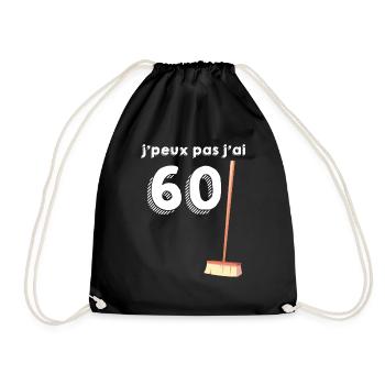Anniversaire 60 ans 60 Balais humour Papa Maman - Sac de sport léger - noir - Devant
