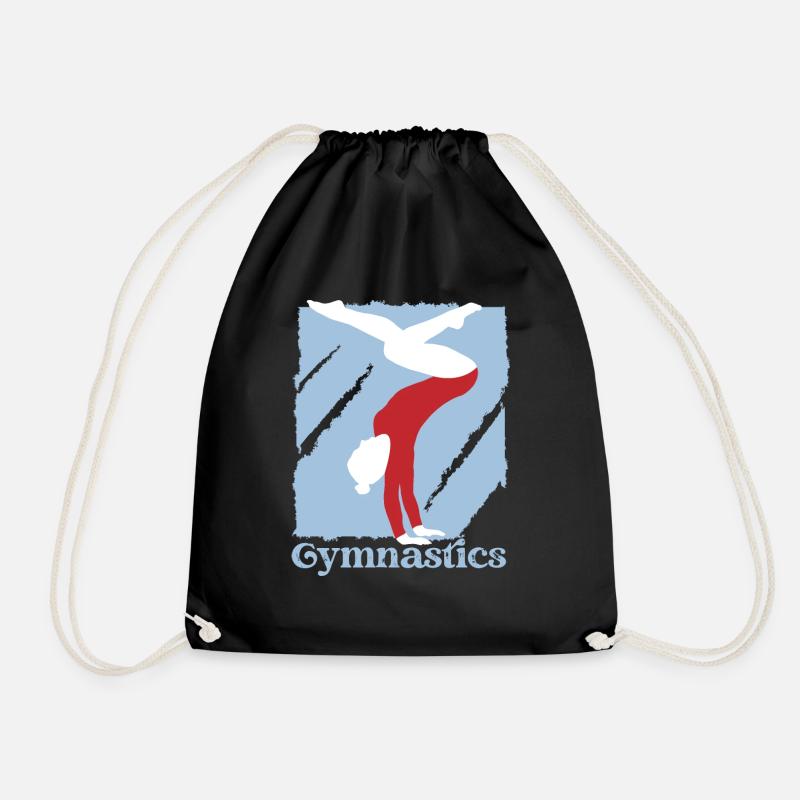 Gymnastik. Turner. Fitnessstudio. Geschenkidee - Turnbeutel - Schwarz