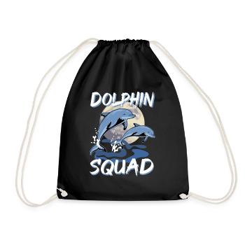 Cute Dolphin Squad Animaux marins Océan - Sac de sport léger - noir - Devant