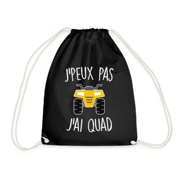 J'peux pas j'ai quad - Sac de sport léger - noir - Devant