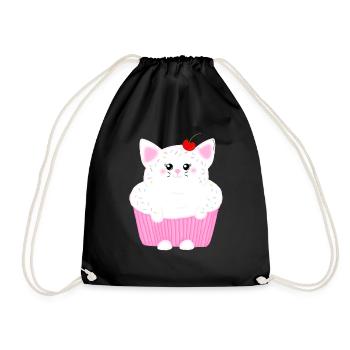cupcake chat - Sac de sport léger - noir - Devant