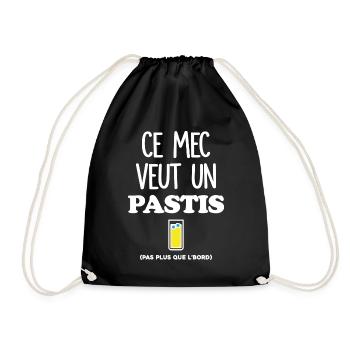 Ce mec veut un Pastis - Sac de sport léger - noir - Devant