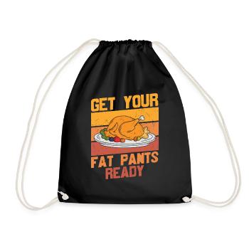 get your fat pants ready - Funny Turkey - Sac de sport léger - noir - Devant