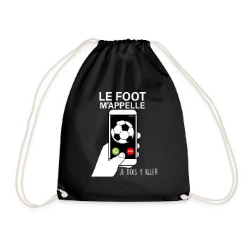 Le Foot m'appelle Cadeau Homme Enfant Famille - Sac de sport léger - noir - Devant