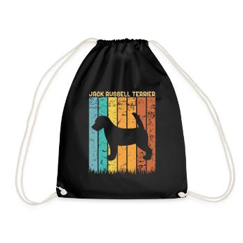 Jack Russell terrier - Sac de sport léger - noir - Devant