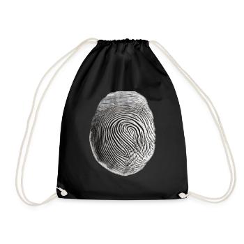 Fingerprint black - Turnbeutel - Schwarz - Vorne