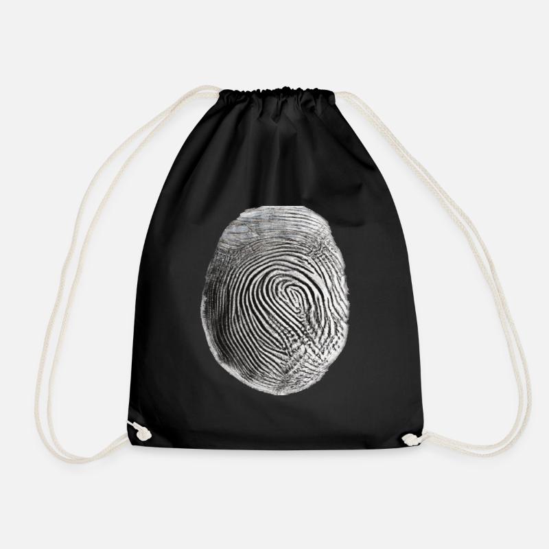 Fingerprint black - Turnbeutel - Schwarz