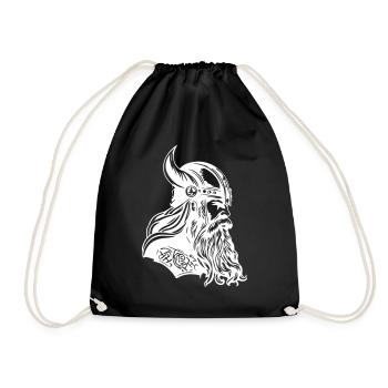 Casque Viking Guerrier Viking - Sac de sport léger - noir - Devant