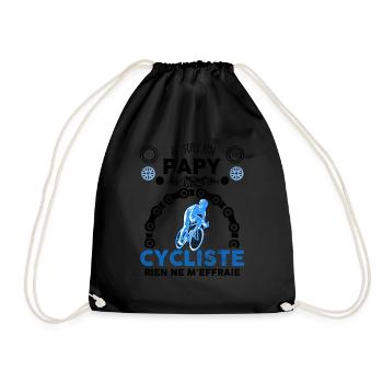 Papy Cycliste Cadeau Humour Homme Vélo - Sac de sport léger - noir - Devant