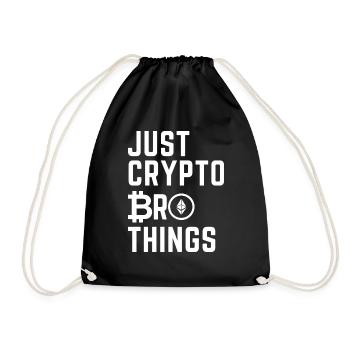 Juste des choses Crypto Bro - Sac de sport léger - noir - Devant