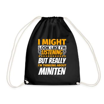 Miniten cadeau amusant - Sac de sport léger - noir - Devant