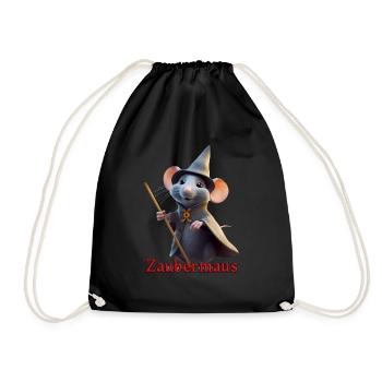 Zaubermaus - Turnbeutel - Schwarz - Vorne