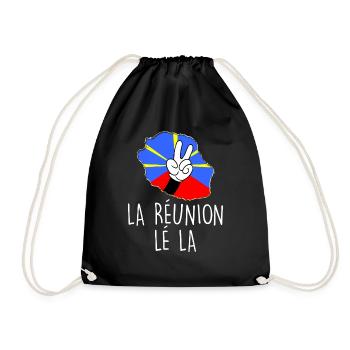 Carte de l'île de la Réunion Créole Lé La - Sac de sport léger - noir - Devant