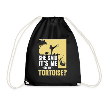 Tortue elle a dit que c’était moi ou ma tortue drôle de repti - Sac de sport léger - noir - Devant