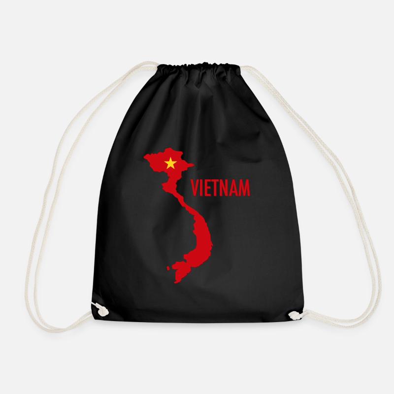 Vietnam, Map - Turnbeutel - Schwarz