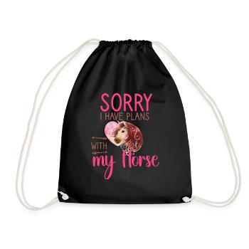 i have plans with my horse funny gift horse love - Sac de sport léger - noir - Devant