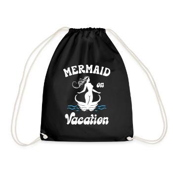 Mermaid on Vacation - Turnbeutel - Schwarz - Vorne