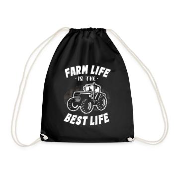 Farm Life Is The Best Life - Turnbeutel - Schwarz - Vorne