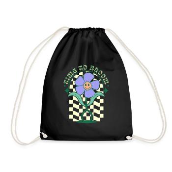 time to bloom - Drawstring Bag - black - Front