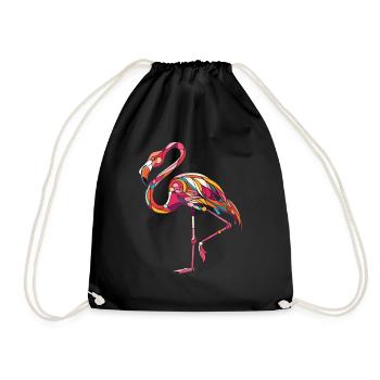 Cool Flamingo - Cadeau pour l’amoureux des animaux - Sac de sport léger - noir - Devant