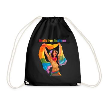 Femme de la fierté - Sac de sport léger - noir - Devant