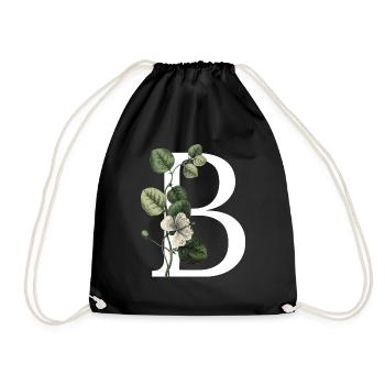 lettre b botanique vert - Sac de sport léger - noir - Devant