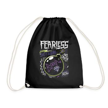 No errors - Drawstring Bag - black - Front