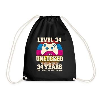 Original 1990 34 ans Niveau 34 Débloquer - Sac de sport léger - noir - Devant