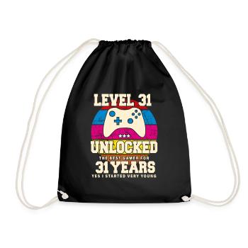 Original 1993 31 Year Old Level 31 Unlock - Drawstring Bag - black - Front