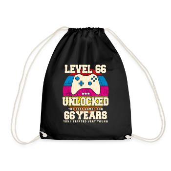 Original 1958 66 Years Old Level 66 Unlock - Drawstring Bag - black - Front