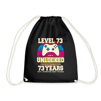 Original 1951 73 Years Old Level 73 Unlock - Drawstring Bag - black - Front