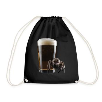 Spinne Bier - Turnbeutel - Schwarz - Vorne