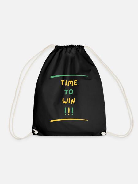 TIME TO WIN - Turnbeutel - Schwarz