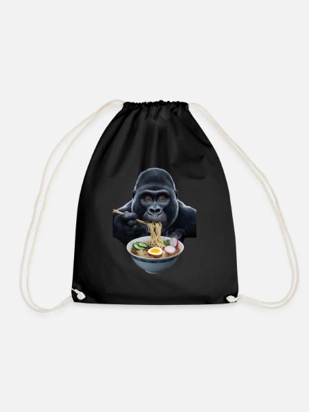 Gorilla Ramen - Turnbeutel - Schwarz