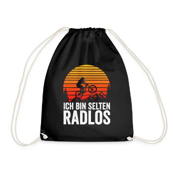 Rarely wheelless bicycle mountain bike road bike bike - Drawstring Bag - black - Front