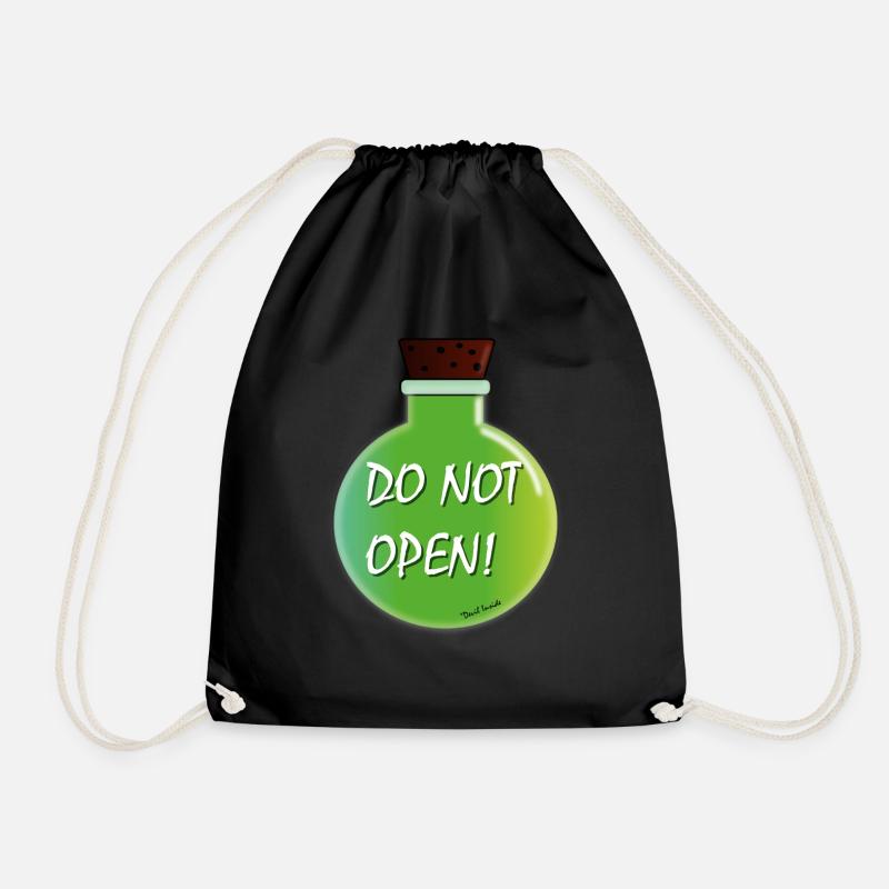 vial ball - Drawstring Bag - black