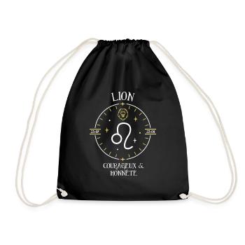 Du signe du Lion - Courageux et honnête - Sac de sport léger - noir - Devant