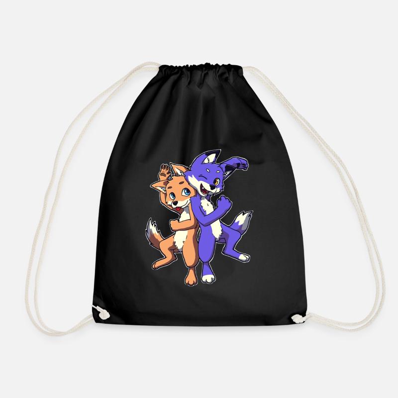 Poilu heureux - Sac de sport léger - noir