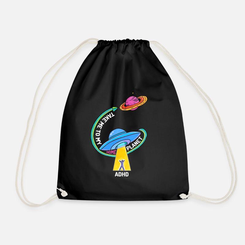 take me to my home Planet - ADHD - Turnbeutel - Schwarz