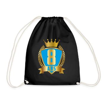 8ANS BLEU - Sac de sport léger - noir - Devant