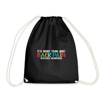 It's more than just back pain, scoliosis 8 - Drawstring Bag - black - Front