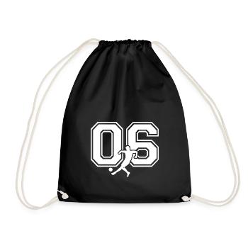 Soccer Number 06 Soccer Player - Drawstring Bag - black - Front