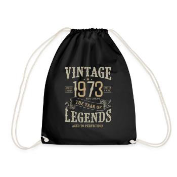 1973 vintage anniversaire born legend 1973 - Sac de sport léger - noir - Devant