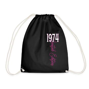 1974 Vintage anniversaire drôles dictons - Sac de sport léger - noir - Devant