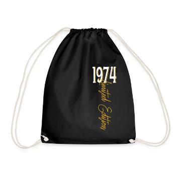 1974 Vintage anniversaire drôles dictons - Sac de sport léger - noir - Devant